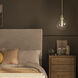 Laria 1 Light Champagne Bronze Pendant Ceiling Light in Clear