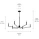 Malene 6 Light Black Chandelier Ceiling Light, 1 Tier Medium