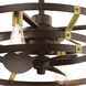 Cavelli 13 inch Satin Natural Bronze with Sat Nat Bronze Blades Ceiling Fan