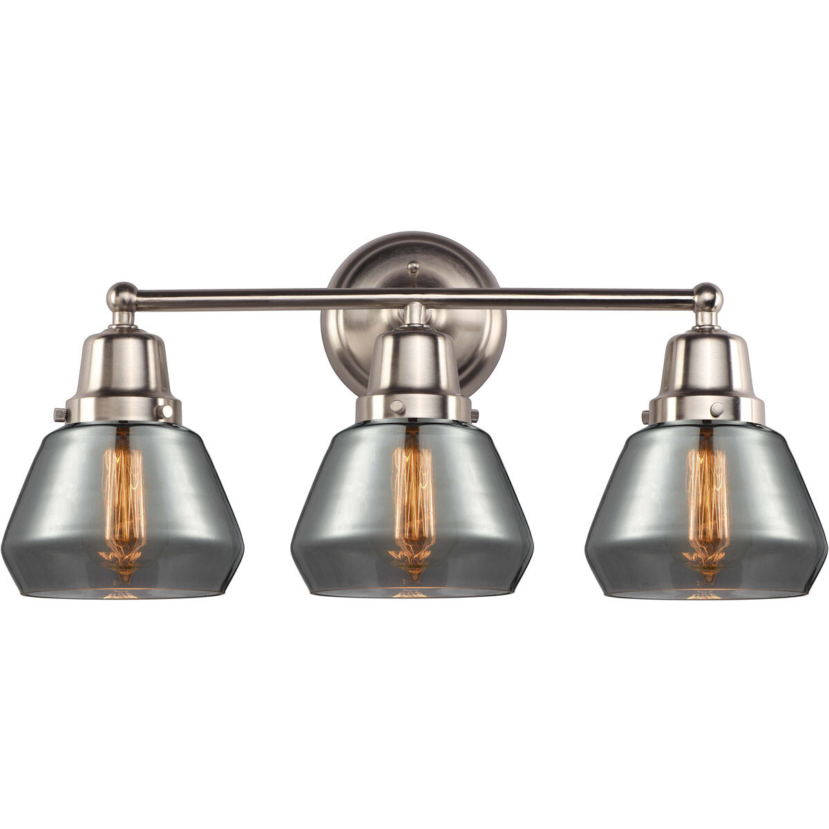 Aditi Fulton 3 Light 22.75 inch Brushed Satin Nickel Bath Vanity Light Wall Light, Aditi