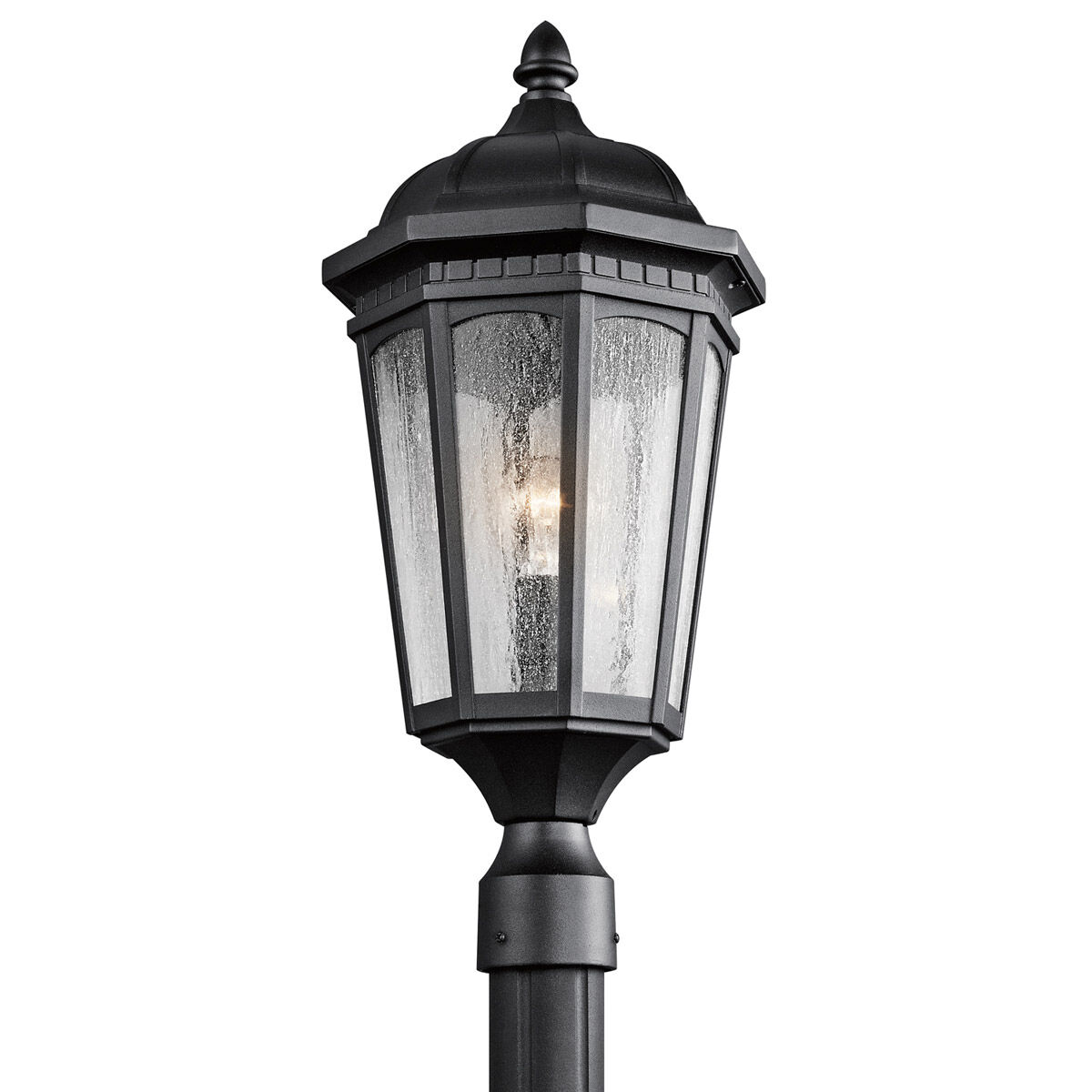 Courtyard 1 Light 24 inch Textured Black Outdoor Post Lantern