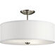 Shailene 3 Light 18 inch Brushed Nickel Semi Flush Light Ceiling Light