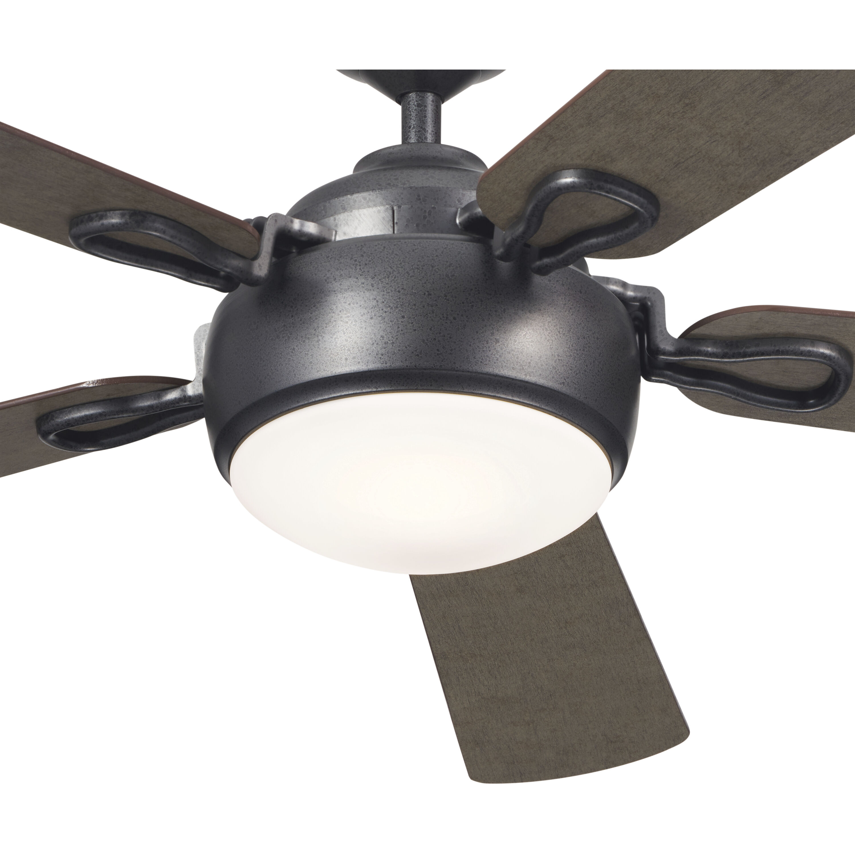 Humble 60 inch Anvil Iron with Distressed Antique Gray Blades Ceiling Fan