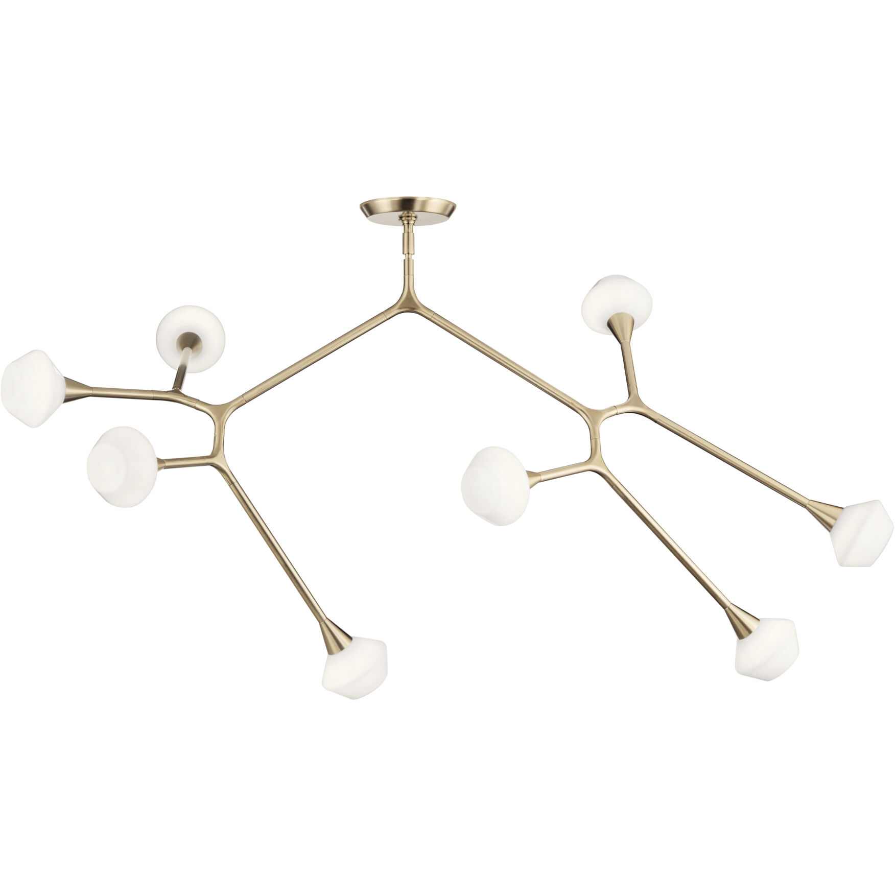 Cassius 8 Light 32 inch Champagne Bronze Chandelier Ceiling Light, Convertible