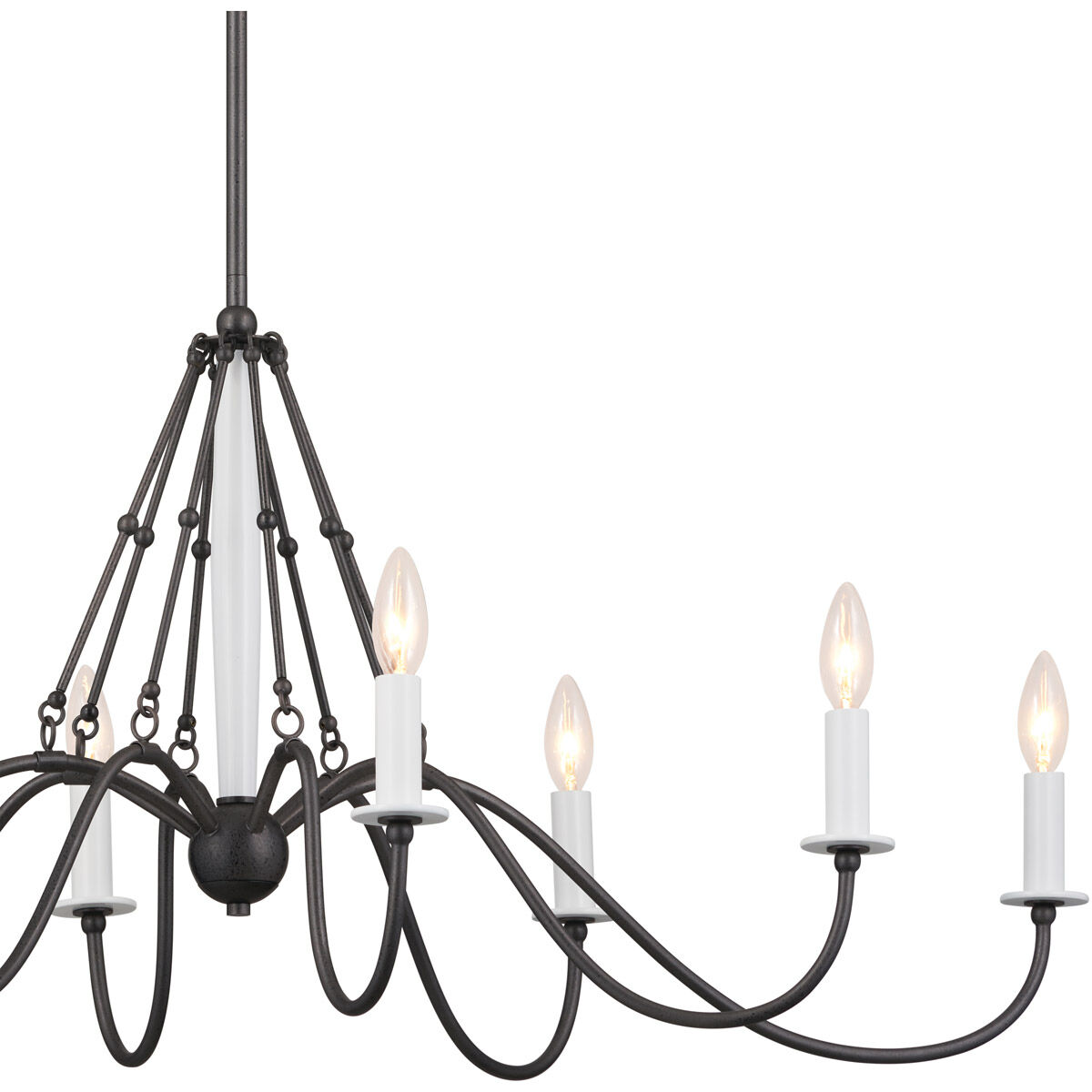 Homestead Freesia 8 Light 20 inch Anvil Iron Chandelier Linear Ceiling Light
