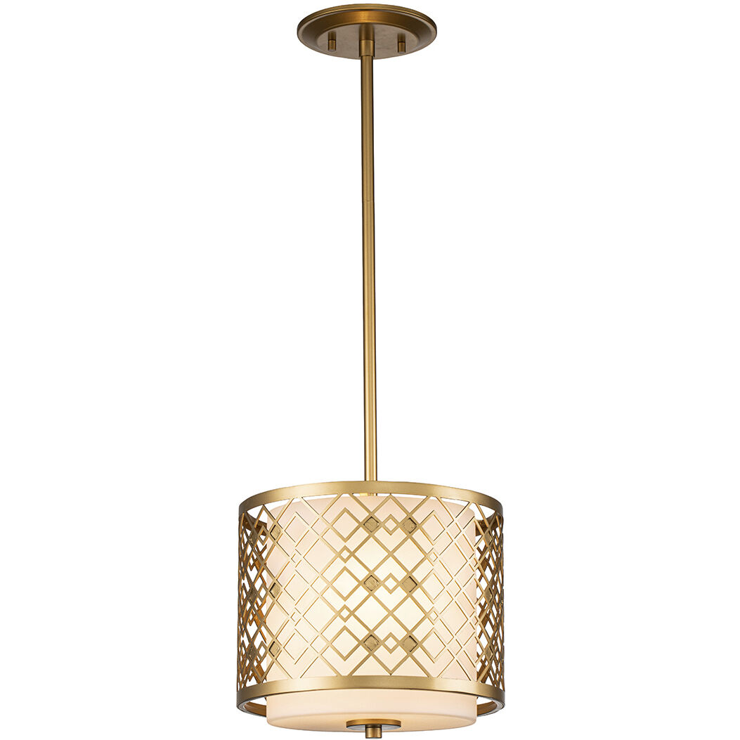 Ziggy 1 Light 10 inch Laquered Gold Mini Pendant Ceiling Light in Lacquered Gold