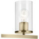 Crosby 3 Light 23 inch Natural Brass Bath Light Wall Light