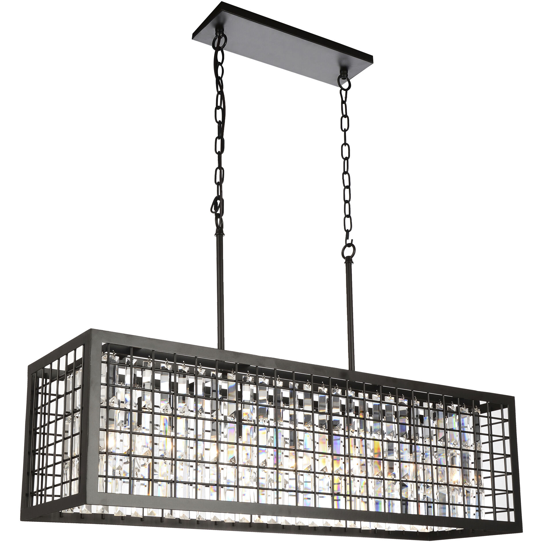 Meghna 4 Light 36 inch Brown Island/Pool Table Light Ceiling Light