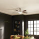 Vinea 52 inch Brushed Stainless Steel with Black Blades Ceiling Fan