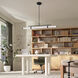 Riven Linear Chandelier Ceiling Light in Black