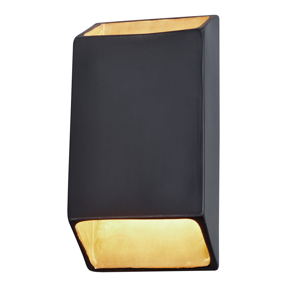 Ambiance LED 7 inch Celadon Green Crackle ADA Wall Sconce Wall Light, Open Top and Bottom Fixture, Tapered Rectangle