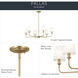 Pallas 6 Light 32.25 inch Brushed Natural Brass Chandelier Ceiling Light