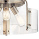 Thoreau 3 Light 18 inch Brushed Nickel Semi Flush Light Ceiling Light