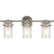 Brinley 3 Light 24 inch Brushed Nickel Wall Mt Bath 3 Arm Wall Light