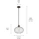 Avery 1 Light Olde Bronze Pendant Ceiling Light