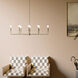Alvaro 8 Light 11.5 inch Champagne Bronze Chandelier Linear Ceiling Light, Double