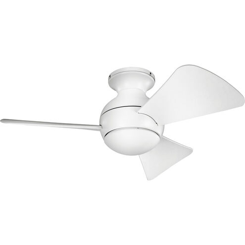 Sola 34 inch Matte White Ceiling Fan