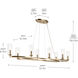 Harpin Linear Chandelier Ceiling Light in Champagne Bronze