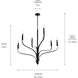 Livadia 6 Light Black Chandelier Ceiling Light, 1 Tier Medium