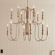 Homestead Karthe 12 Light 42 inch Brushed Nickel Chandelier Ceiling Light, Karthe