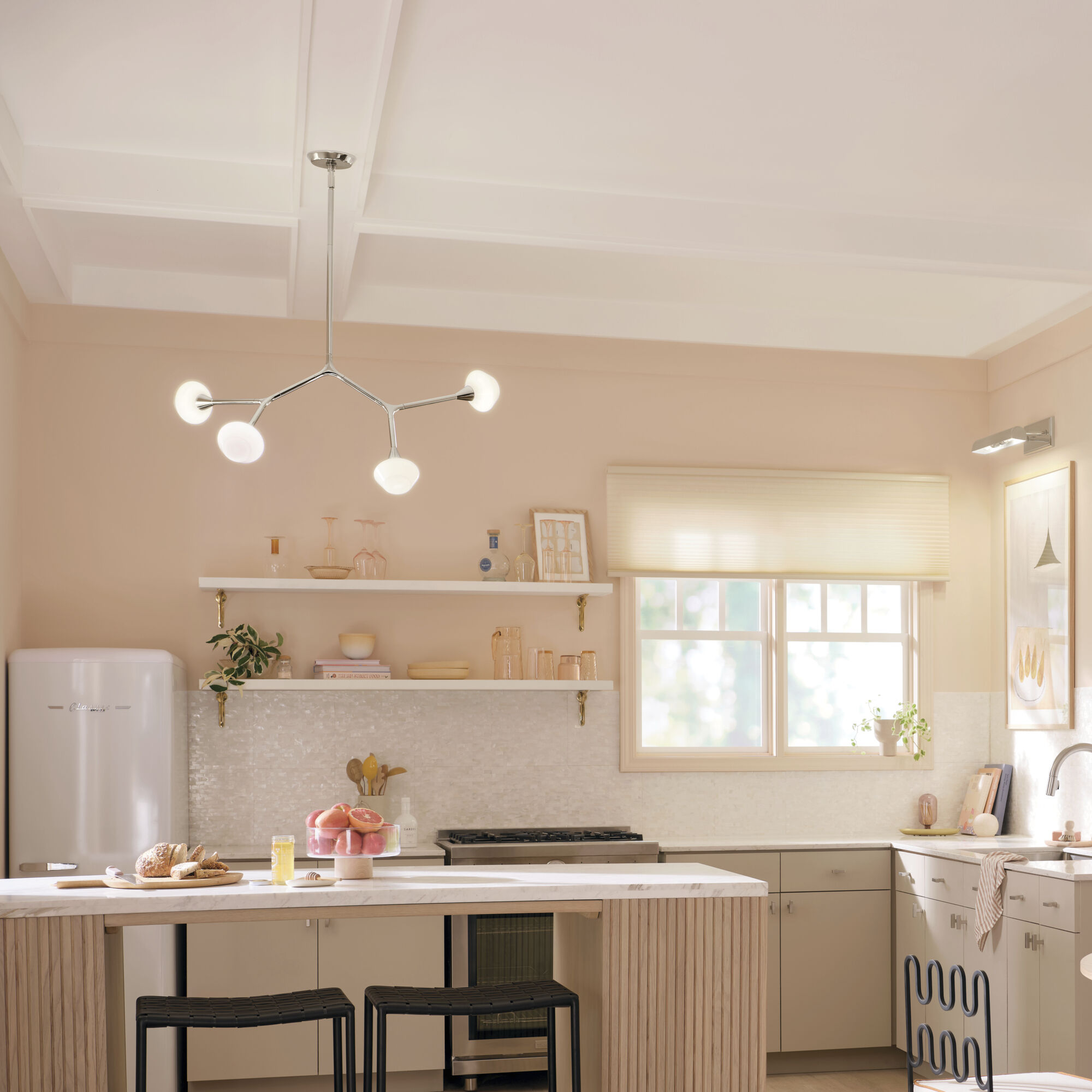 Cassius 4 Light 5.25 inch Polished Nickel Chandelier Ceiling Light, Convertible