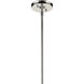 Laria 1 Light Polished Nickel Pendant Ceiling Light in Clear