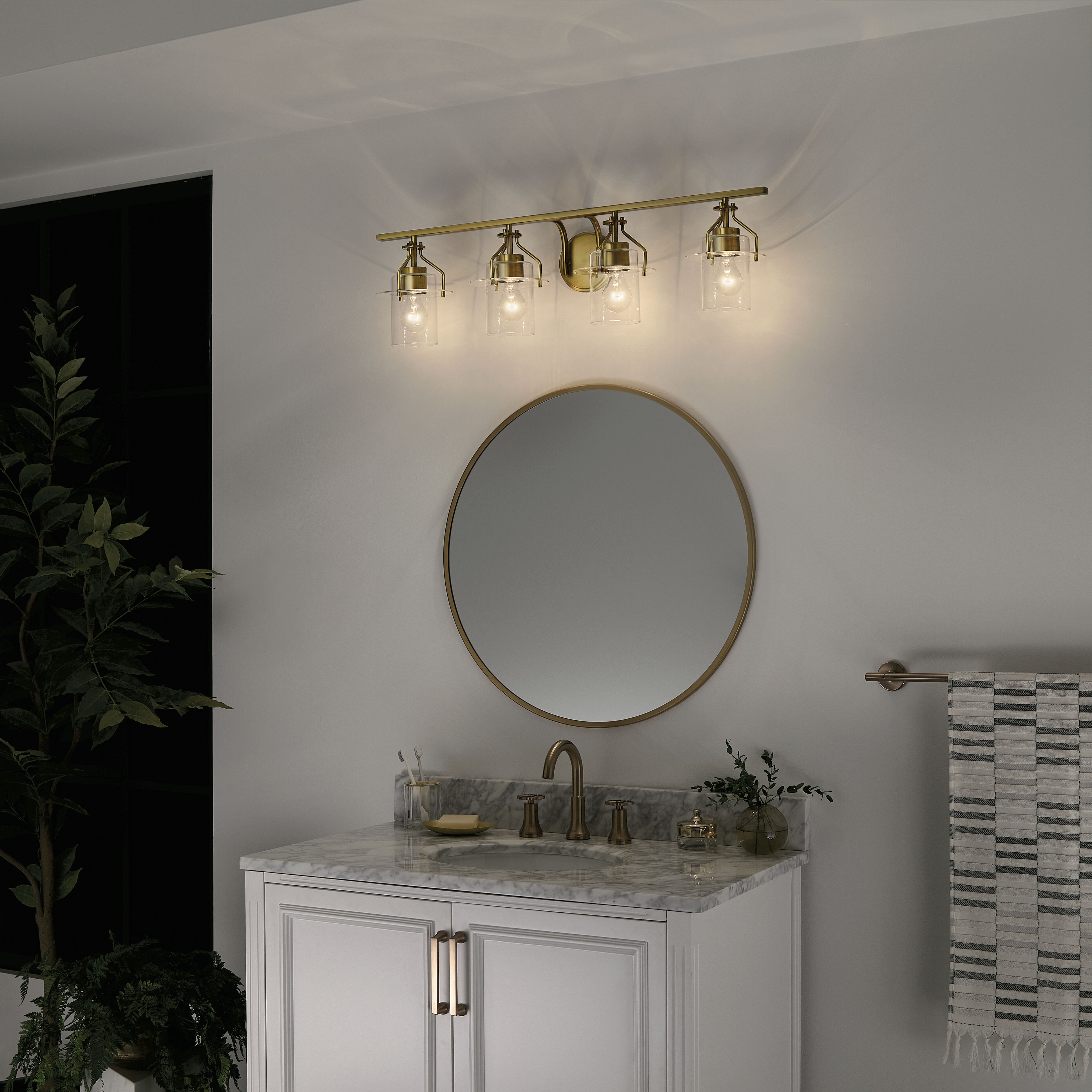 Brushed brass bathroom vanity light 2025