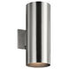 Independence 2 Light 15 inch Brushed Aluminum Outdoor Wall, Medium