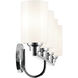 Gioe 4 Light 32.25 inch Chrome Vanity Light Wall Light
