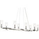 Harpin Linear Chandelier Ceiling Light in Polished Nickel