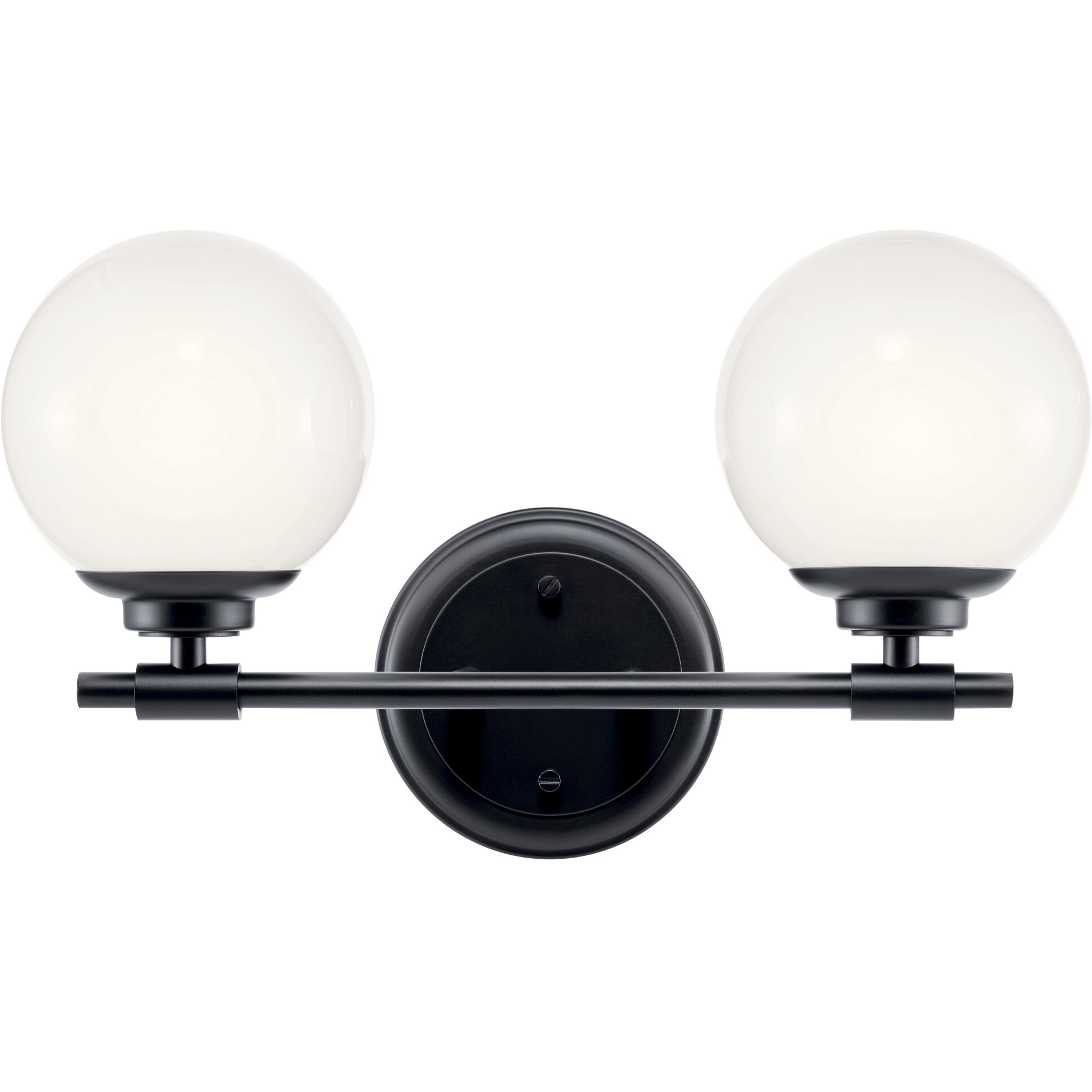 Benno 2 Light 14.75 inch Black Bath Bracket Wall Light, 2 Arm