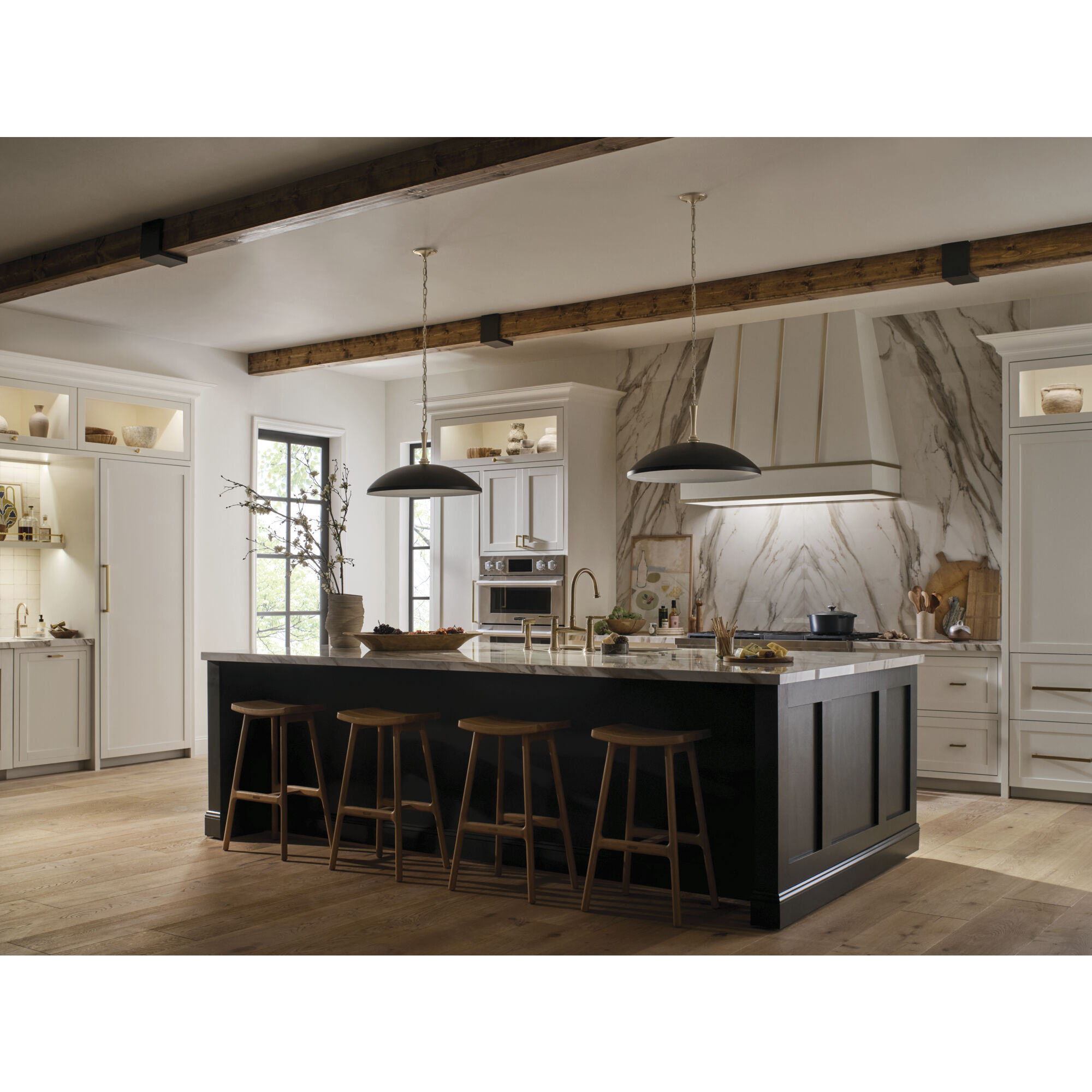 Delarosa 1 Light Black Pendant Ceiling Light