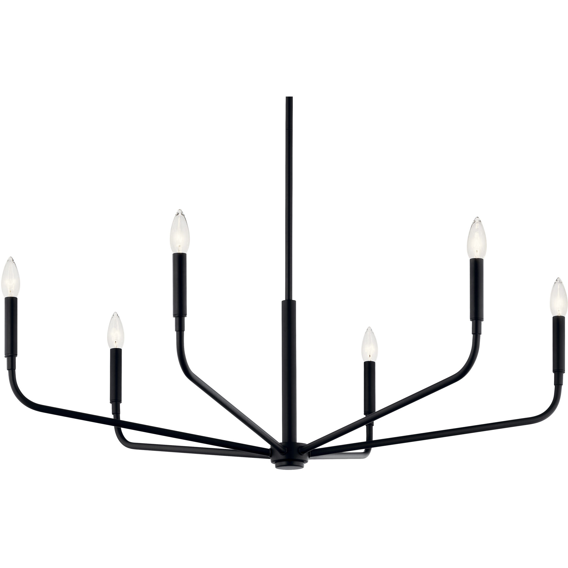 Madden 6 Light Black Chandelier Ceiling Light, 1 Tier Large