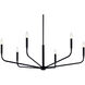 Madden 6 Light Black Chandelier Ceiling Light, 1 Tier Large
