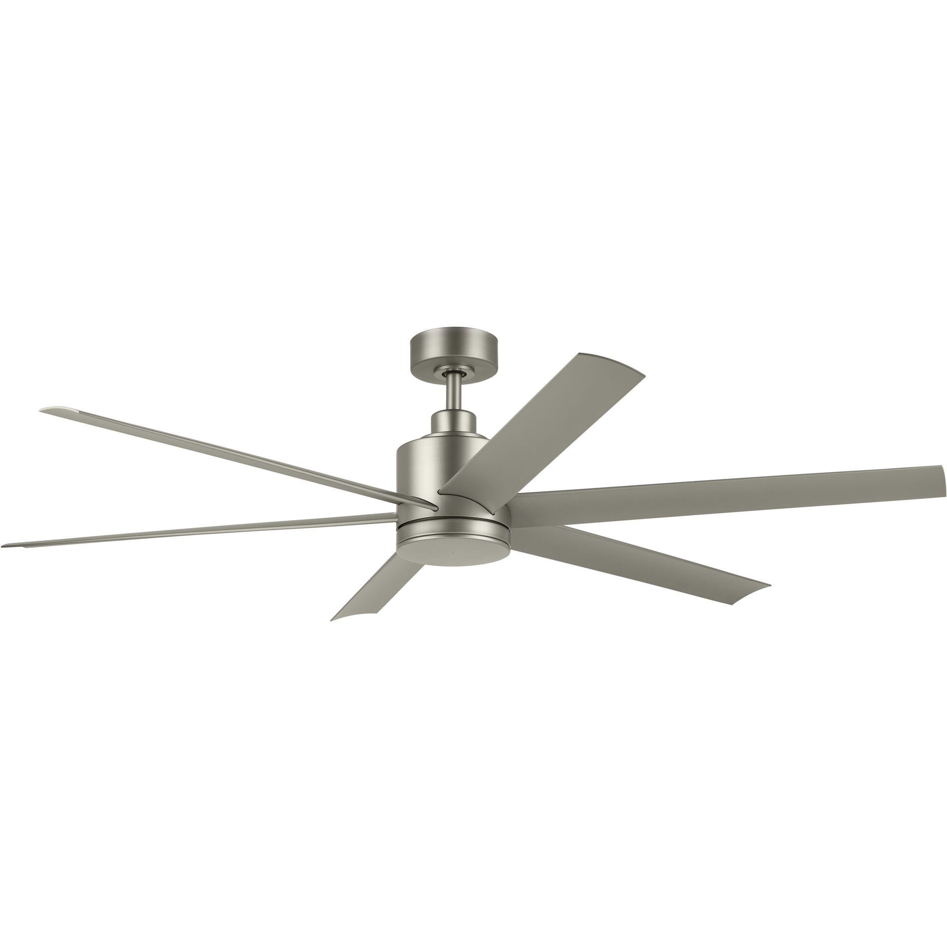 Loa 65 inch Painted Brushed Nickel with Silver Blades Ceiling Fan