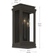Lundon 3 Light 13 inch Olde Bronze Outdoor Wall Light