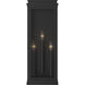 Lundon 3 Light 22 inch Black Outdoor Wall Light