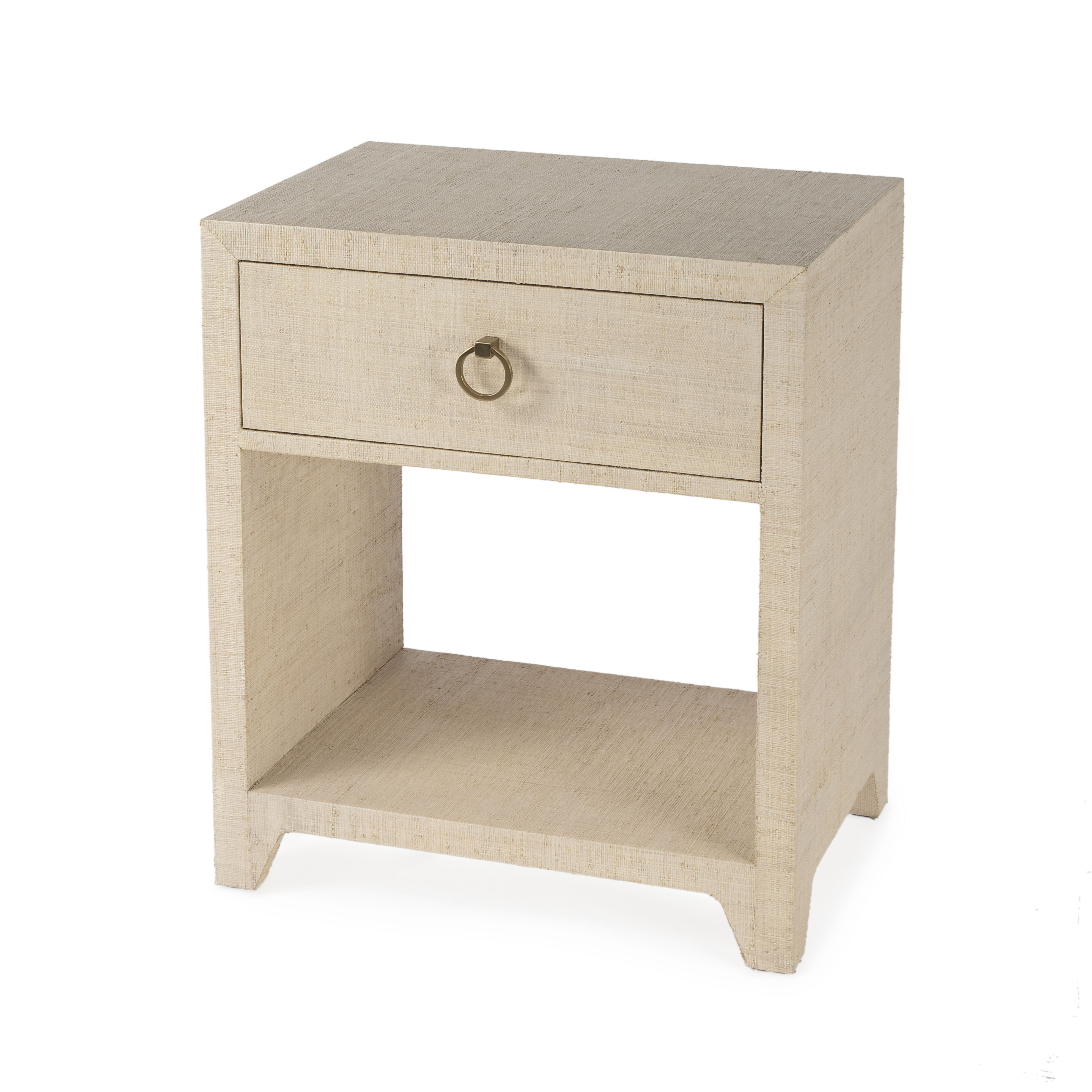 Bar Harbor Raffia 1 Drawer Nightstand in Natural