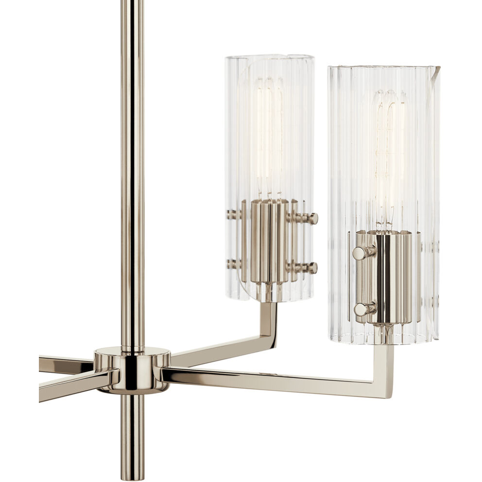Velestino 4 Light Polished Nickel Chandelier Ceiling Light
