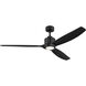 Calyx 60 inch Matte Black with Solid Wood Matte Black Blades Indoor Ceiling Fan