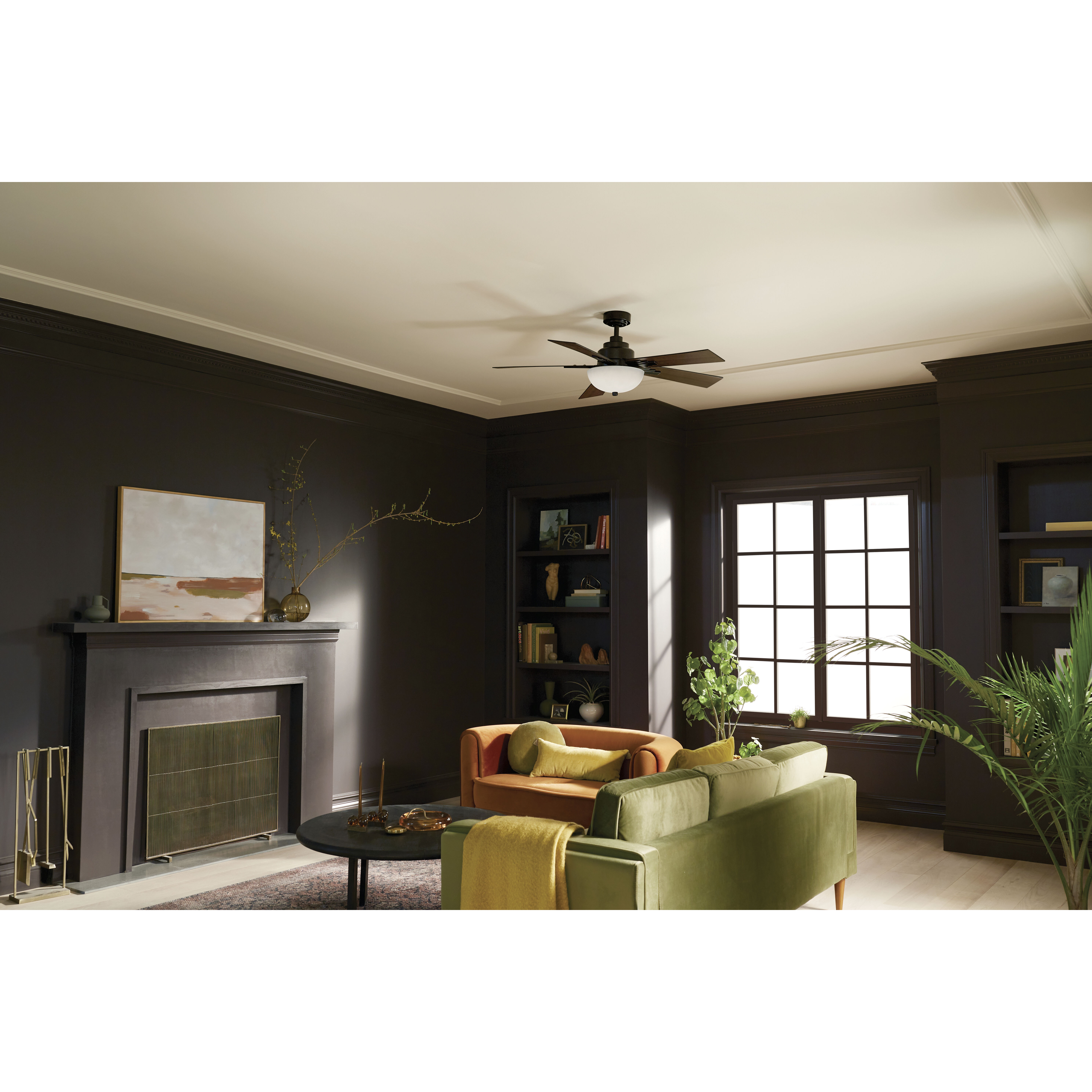 Vinea 52 inch Satin Black with Black Blades Ceiling Fan