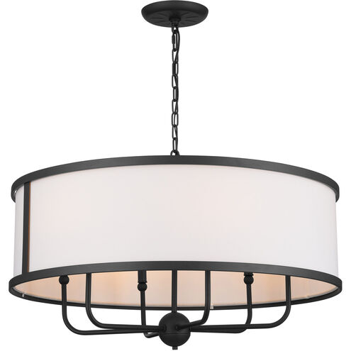 Homestead Heddle 6 Light 31 inch Textured Black Chandelier Ceiling Light, Heddle