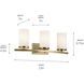 Crosby 3 Light 23 inch Natural Brass Bath Light Wall Light