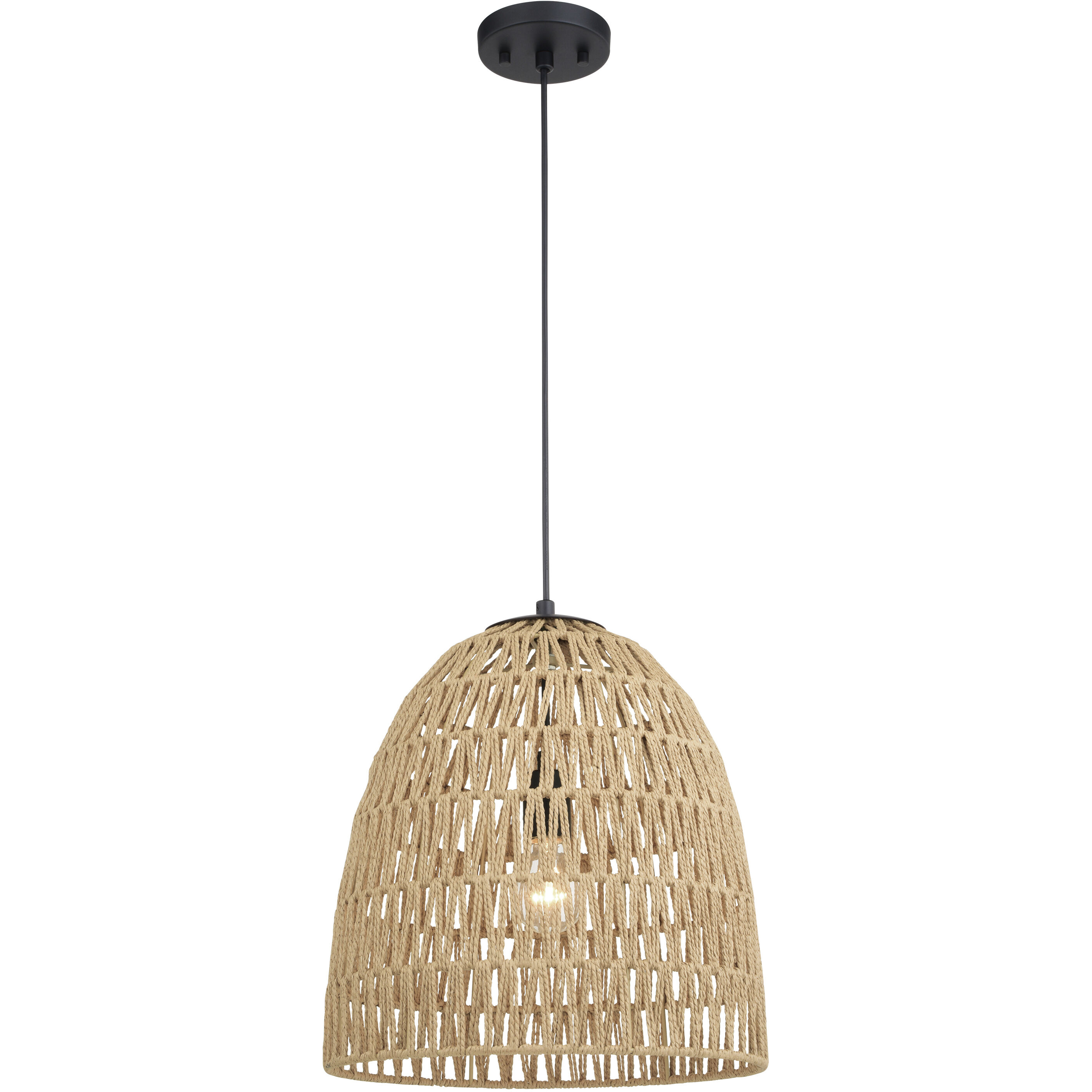 Nassau LED 14 inch Matte Black Pendant Ceiling Light