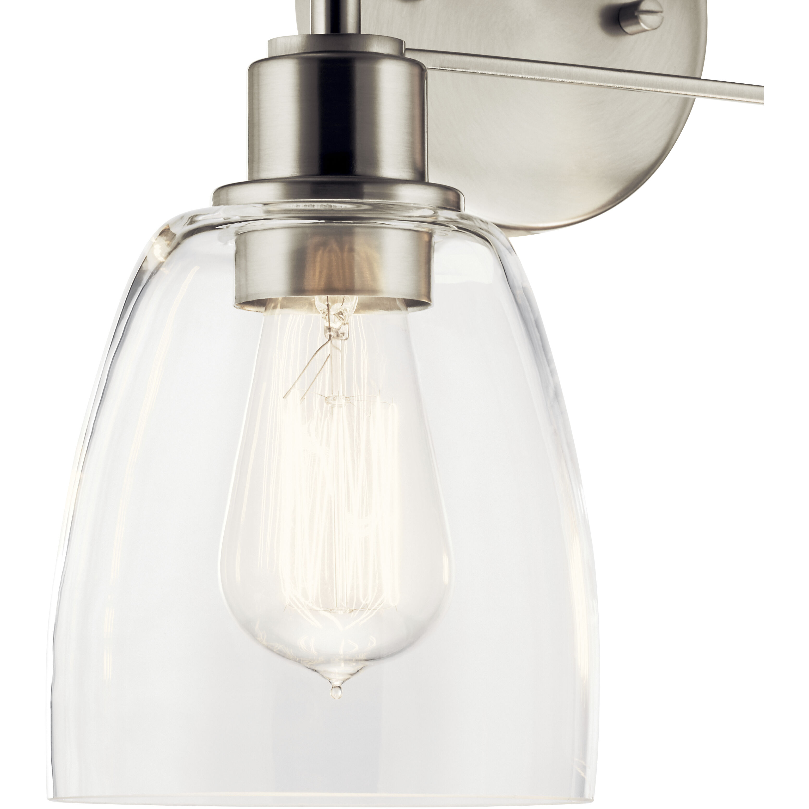 Meller 2 Light 15.25 inch Nickel Textured Bath Vanity Light Wall Light