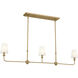 Pallas 3 Light 4.5 inch Brushed Natural Brass Chandelier Ceiling Light