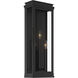 Lundon 3 Light 22 inch Black Outdoor Wall Light