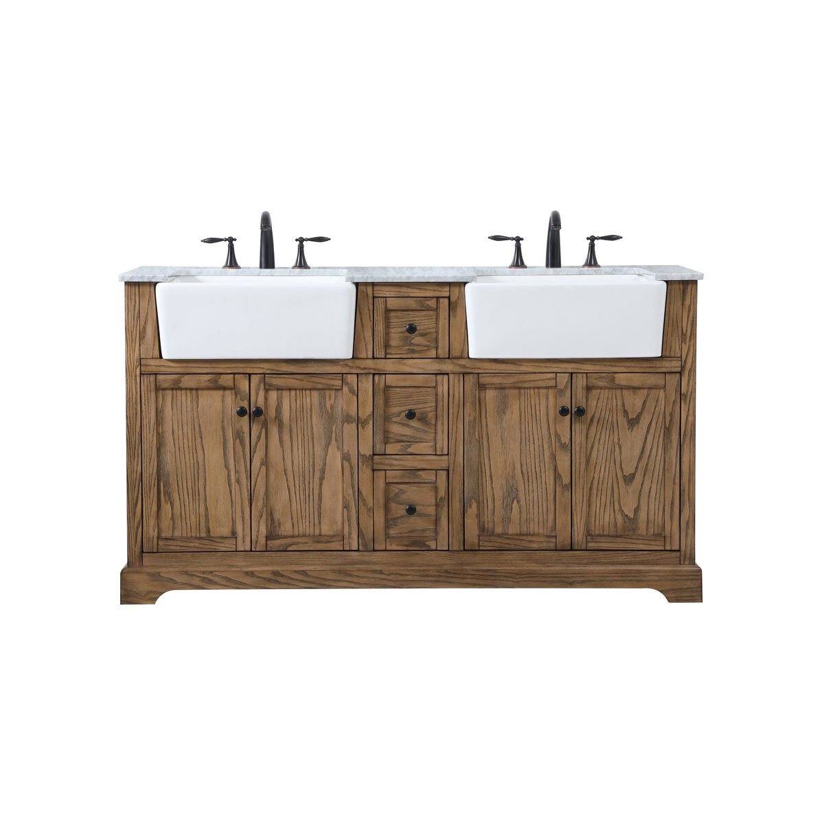 Franklin 60 X 22 X 34.75 inch Driftwood Bathroom Vanity Cabinet