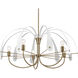 Petal LED 42.5 inch Champange Bronze with Black or White Chandelier Ceiling Light