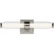 Laurene LED 26.5 inch Polished Nickel Linear Bath Bar Wall Light, Small